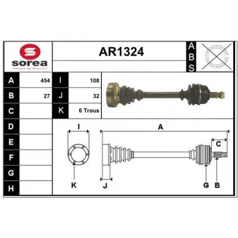 SNRA AR1324 - Arbre de transmission