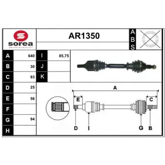SNRA AR1350 - Arbre de transmission