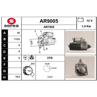 Démarreur SNRA [AR9005]