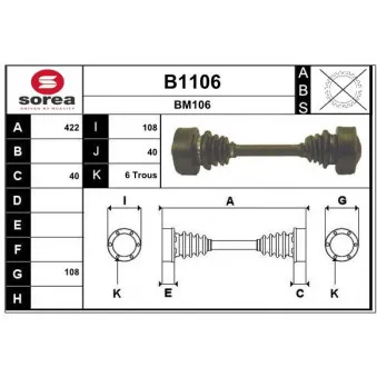 Arbre de transmission SNRA [B1106]