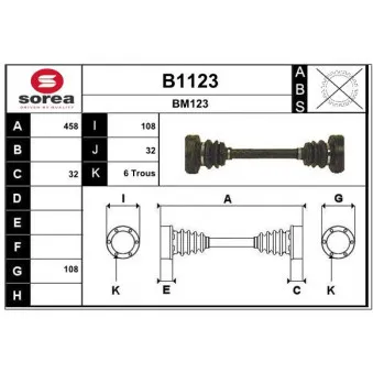 SNRA B1123 - Arbre de transmission