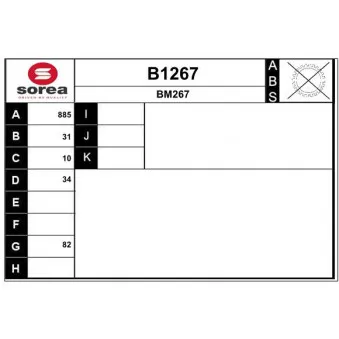 SNRA B1267 - Arbre de transmission