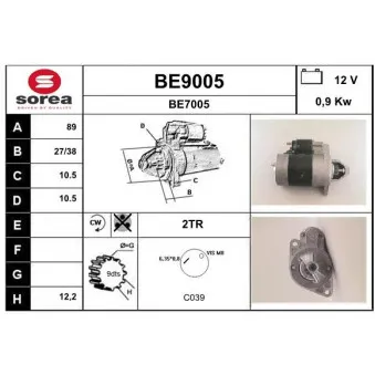 Démarreur SNRA [BE9005]