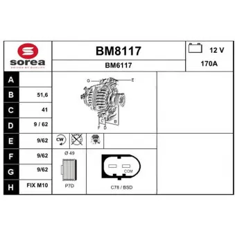 Alternateur SNRA BM8117