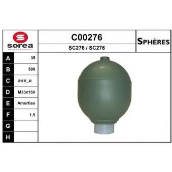 Accumulateur de pression, suspension/amortissement SNRA [C00276]