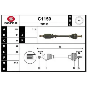 SNRA C1150 - Arbre de transmission