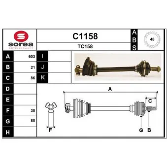 SNRA C1158 - Arbre de transmission