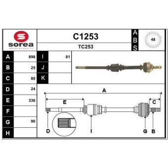 SNRA C1253 - Arbre de transmission
