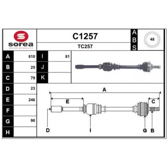 SNRA C1257 - Arbre de transmission