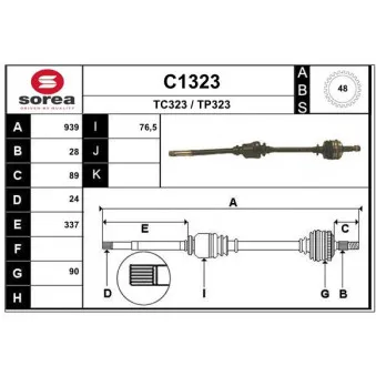 SNRA C1323 - Arbre de transmission