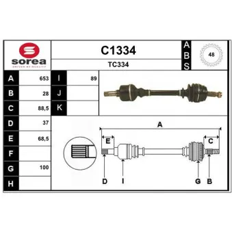 SNRA C1334 - Arbre de transmission
