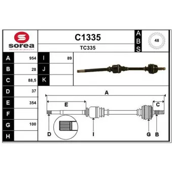 SNRA C1335 - Arbre de transmission
