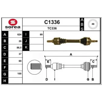 SNRA C1336 - Arbre de transmission