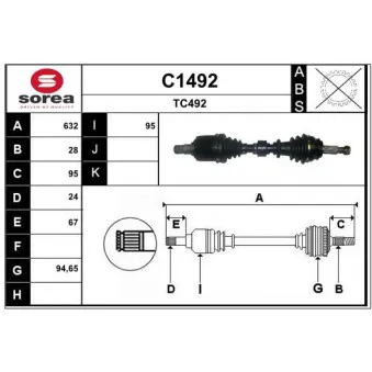 SNRA C1492 - Arbre de transmission