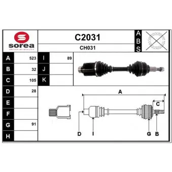 SNRA C2031 - Arbre de transmission