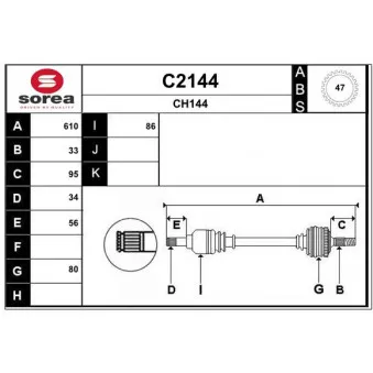 SNRA C2144 - Arbre de transmission