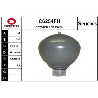 SNRA C6254FH - Accumulateur de pression, suspension/amortissement