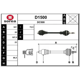 SNRA D1500 - Arbre de transmission