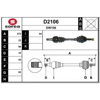 SNRA D2106 - Arbre de transmission
