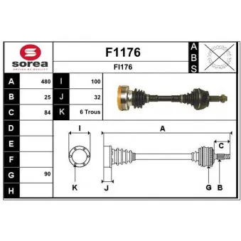 SNRA F1176 - Arbre de transmission