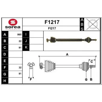 SNRA F1217 - Arbre de transmission