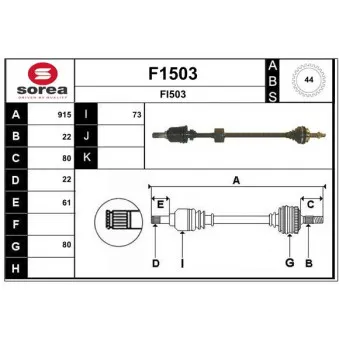 SNRA F1503 - Arbre de transmission