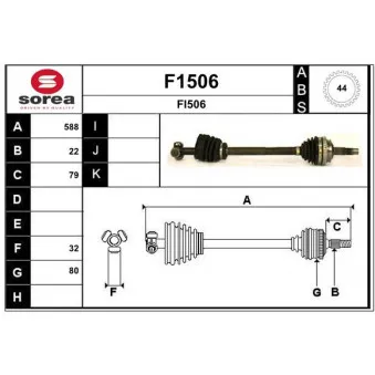 SNRA F1506 - Arbre de transmission