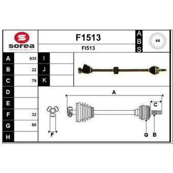 SNRA F1513 - Arbre de transmission