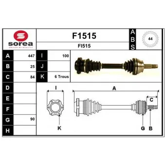 SNRA F1515 - Arbre de transmission