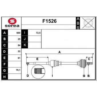 SNRA F1526 - Arbre de transmission