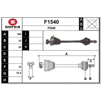 SNRA F1540 - Arbre de transmission