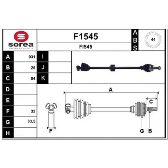 SNRA F1545 - Arbre de transmission