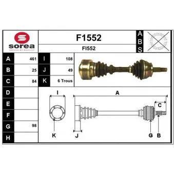 Arbre de transmission SNRA [F1552]
