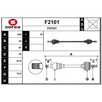SNRA F2101 - Arbre de transmission