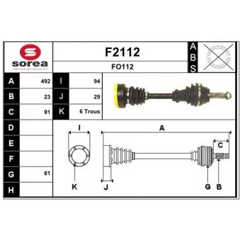 SNRA F2112 - Arbre de transmission
