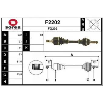 SNRA F2202 - Arbre de transmission