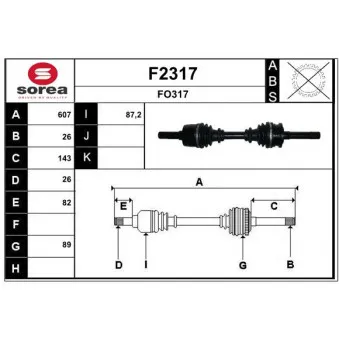 SNRA F2317 - Arbre de transmission
