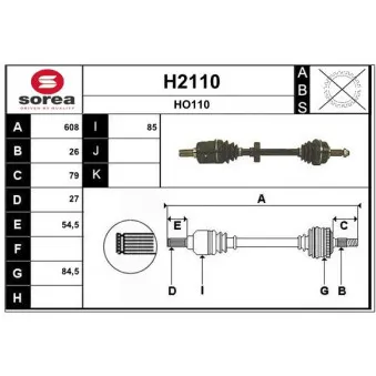 SNRA H2110 - Arbre de transmission