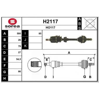 SNRA H2117 - Arbre de transmission