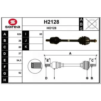 SNRA H2128 - Arbre de transmission