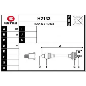 SNRA H2133 - Arbre de transmission