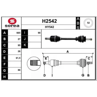 SNRA H2542 - Arbre de transmission