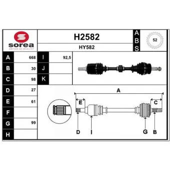 SNRA H2582 - Arbre de transmission