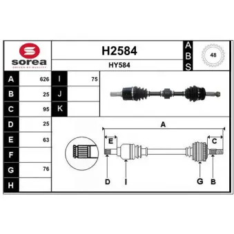 SNRA H2584 - Arbre de transmission