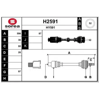 SNRA H2591 - Arbre de transmission
