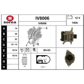 Alternateur SNRA IV8006