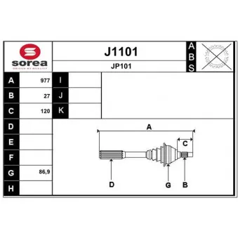 SNRA J1101 - Arbre de transmission