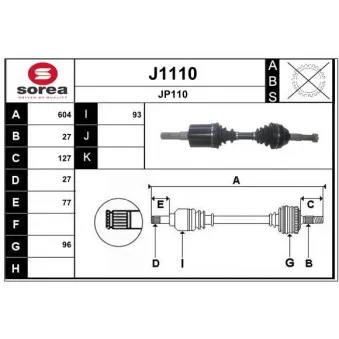 SNRA J1110 - Arbre de transmission