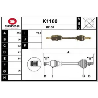 SNRA K1100 - Arbre de transmission