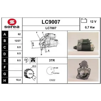 SNRA LC9007 - Démarreur